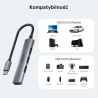 Hub USB-C rozdzielacz 4 porty USB-A aluminiowy | Unitek H1208B