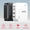 Ładowarka biurkowa GaN 70W 2xUSB-C 2xUSB-A | Unitek P1228ABK