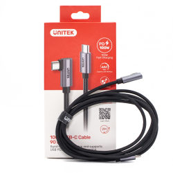 Kabel USB-C kątowy 90 stopni PD 100W 2m | Unitek