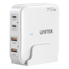 Ładowarka biurkowa GaN 70W 2xUSB-C 2xUSB-A biała | Unitek