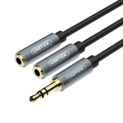 Rozdzielacz słuchawkowy miniJack 3,5mm 1M - 2F | Unitek