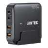 Ładowarka biurkowa GaN 100W 2xUSB-C 2xUSB-A | Unitek P1229ABK