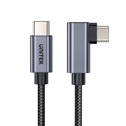 Kabel USB-C kątowy 90 stopni PD 100W 5m | Unitek