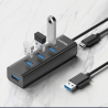 Hub aktywny USB-A 3.1 4 porty kabel 1,2m czarny | Unitek