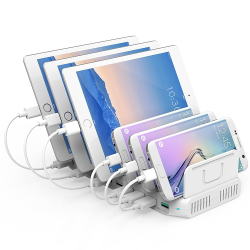 Stacja ładująca USB 10 portów QC 3.0 96W biała | Unitek Y-2190A
