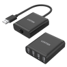 Przedłużacz USB 2.0 po skrętce LAN 4x USB 60m | Unitek Y-2516