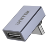 Adapter przejściówka USB-C na USB-C kątowy 90° 40Gbps | Unitek