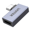 Adapter przejściówka USB-C kątowy boczny płaski 40Gbps | Unitek