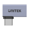 Adapter przejściówka USB-C kątowy boczny płaski 40Gbps | Unitek