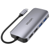 Hub USB-C 8w1 2xHDMI 4K Czytnik RJ-45 PD 100W | Unitek D1122A01