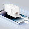Ładowarka sieciowa USB-C PD USB-A QC 3.0 20W biała | Unitek