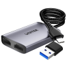 Adapter przejściówka USB-C / USB-A na 2x HDMI MST | Unitek