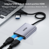 Adapter przejściówka USB-C / USB-A na 2x HDMI MST | Unitek