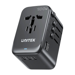 Uniwersalny adapter podróżny ładowarka GaN 100W | Unitek