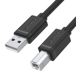 Kabel USB 2.0 do drukarki AM-BM 3m czarny | Unitek