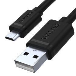 Kabel microUSB - USB 2.0 1m czarny 2,4A | Unitek