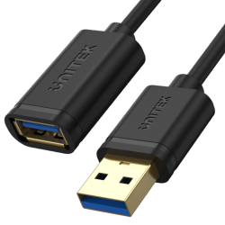 Przedłużacz USB 3.0 AM-AF 2m czarny | Unitek