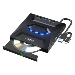 Zewnętrzny napęd nagrywarka DVD CD USB-C HUB SD | Unitek