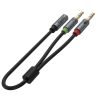 Kabel adapter miniJack 3,5mm F - 2x 3,5mm M Premium | Unitek