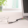 Kabel adapter miniJack 3,5mm F - 2x 3,5mm M Premium | Unitek