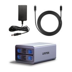 Kieszeń obudowa na dyski 2x SATA 2.5/3.5 HDD SSD 40TB | Unitek