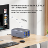 Kieszeń obudowa na dyski 2x SATA 2.5/3.5 HDD SSD 40TB | Unitek