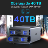 Kieszeń obudowa na dyski 2x SATA 2.5/3.5 HDD SSD 40TB | Unitek