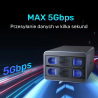 Kieszeń obudowa na dyski 2x SATA 2.5/3.5 HDD SSD 40TB | Unitek