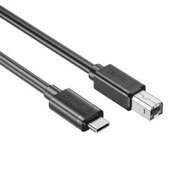 Kabel do drukarki USB-C na USB-B 2.0 czarny 3m | Unitek