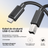 Kabel do drukarki USB-C na USB-B 2.0 czarny 1m | Unitek