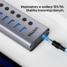 Hub aktywny USB-C USB-A 10w1 5Gbps włączniki | Unitek H1315B01-EU
