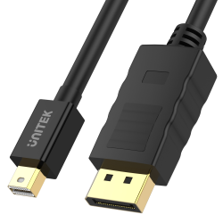 Kabel miniDisplayPort - DisplayPort 1.2 2m czarny 4K | Unitek