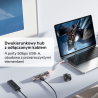 Hub dwukierunkowy USB-C USB-A 4x USB-A beżowy | Unitek H1319APK01