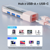 Hub dwukierunkowy USB-C USB-A 4x USB-A beżowy | Unitek H1319APK01