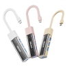 Hub dwukierunkowy USB-C USB-A 4x USB-A różowy | Unitek