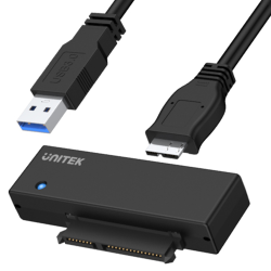 Adapter mostek USB 3.0 do SATA III 2.5/3.5 czarny | Unitek Y-1039