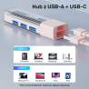 Hub dwukierunkowy USB-C USB-A 4x USB-A biały | Unitek H1319AWH01