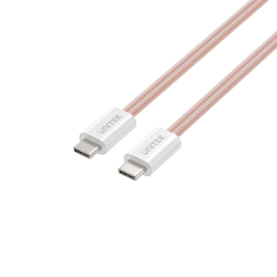 Kabel USB-C - USB-C magnetyczny PD 100W różowy 1m | Unitek