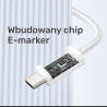 Kabel USB-C - USB-C magnetyczny PD 100W biały 1m | Unitek
