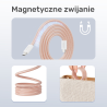 Kabel USB-C - USB-C magnetyczny PD 100W różowy 1m | Unitek