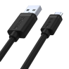 Kabel microUSB - USB 2.0 1,5m czarny 2,4A | Unitek