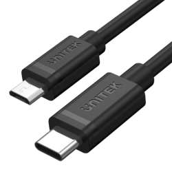 Kabel USB-C - microUSB 1m czarny | Unitek Y-C473BK