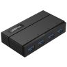 Hub rozdzielacz 4x USB 3.0 z zasilaczem czarny | Unitek Y-HB03001