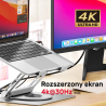 Podstawka pod laptopa z hubem USB-C 4K PD 100W | Unitek D1109B01
