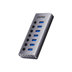 Hub USB 3.0 7w1 z przełącznikami portów 5Gbps | Unitek H1314A