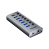Hub USB 3.0 7w1 z przełącznikami portów 5Gbps | Unitek H1314A