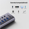 Hub USB 3.0 7w1 z przełącznikami portów 5Gbps | Unitek H1314A