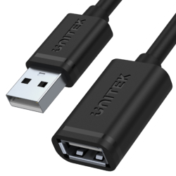 Przedłużacz USB 2.0 AM-AF 1m czarny | Unitek