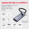 Adapter przejściówka USB-C do HDMI 2.1 8K 60Hz | Unitek