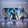 Przedłużacz HDMI 2.1 M/F 8K 60Hz 4K 120Hz 0,5m | Unitek